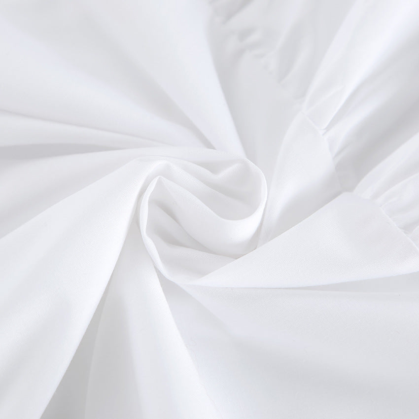 Dame afslappet sommerkjole med voluminøst skørt og højtstående krave Stilla