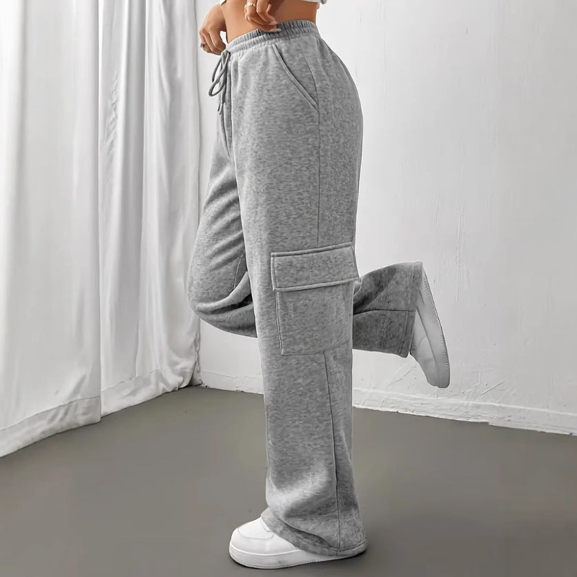 Dame afslappet Cargo-bukser med elastisk talje og praktiske lommer Stilla