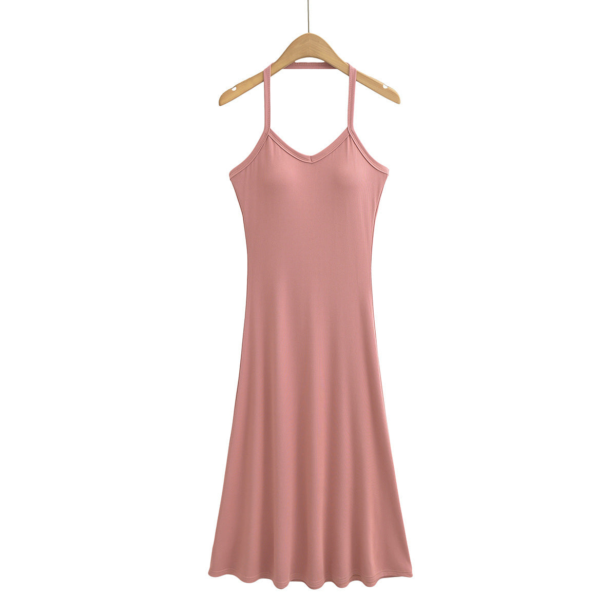 Dame afslappet spaghetti-strop kjole lavet af blødt stof med elegant snit Stilla