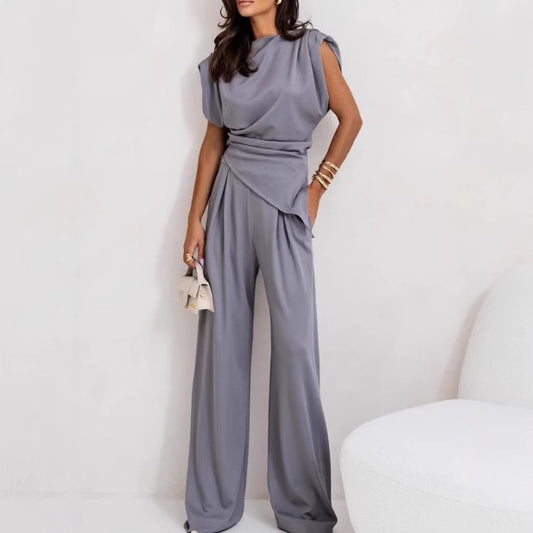 Dame Sophisticated Bredbenet Jumpsuit Stilla