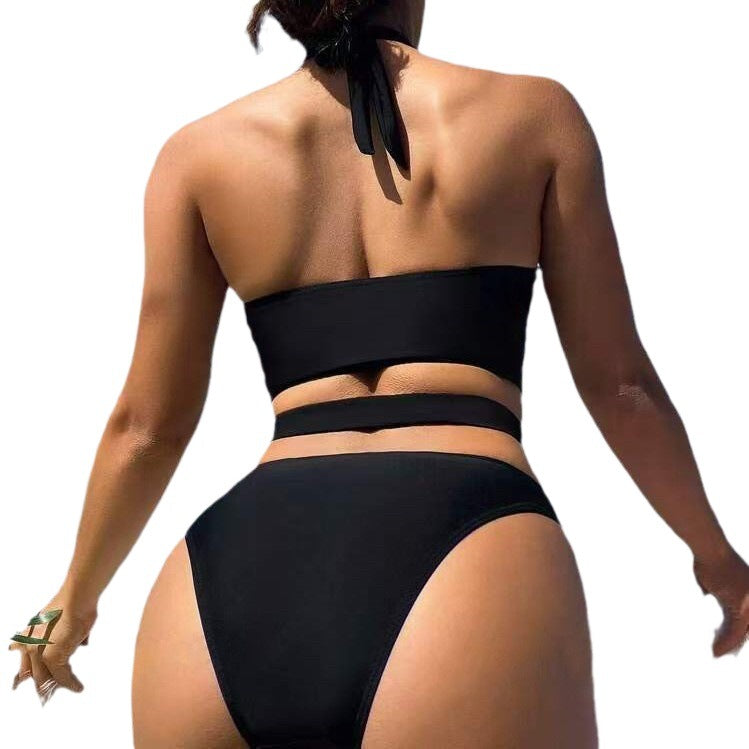 Dame Cut-Out Halter Neck Én-dels Badedragt Stilla