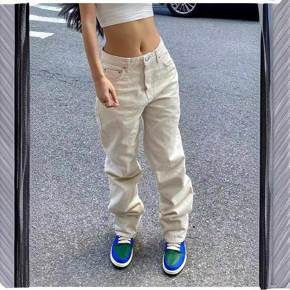 Dame afslappede højtaljede jeans Stilla