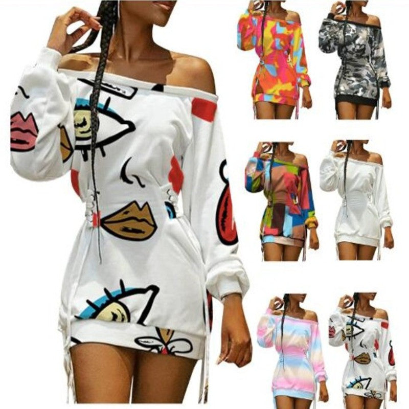 Dame afslappet camouflaged kjole Stilla