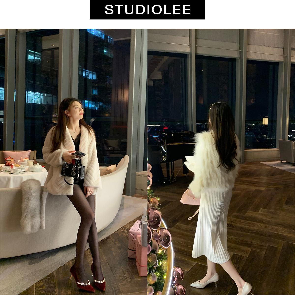 Dame elegant fløjl spidse hæle med rhinsten-accenter Stilla