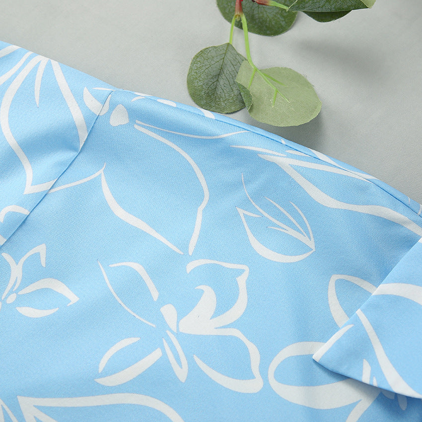 Dame afslappet lounge-sæt med blomsterprint og løs pasform Stilla