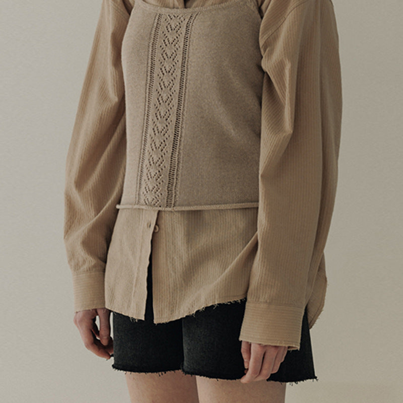 Dame Denim Shorts med høj talje og frynset kant Stilla