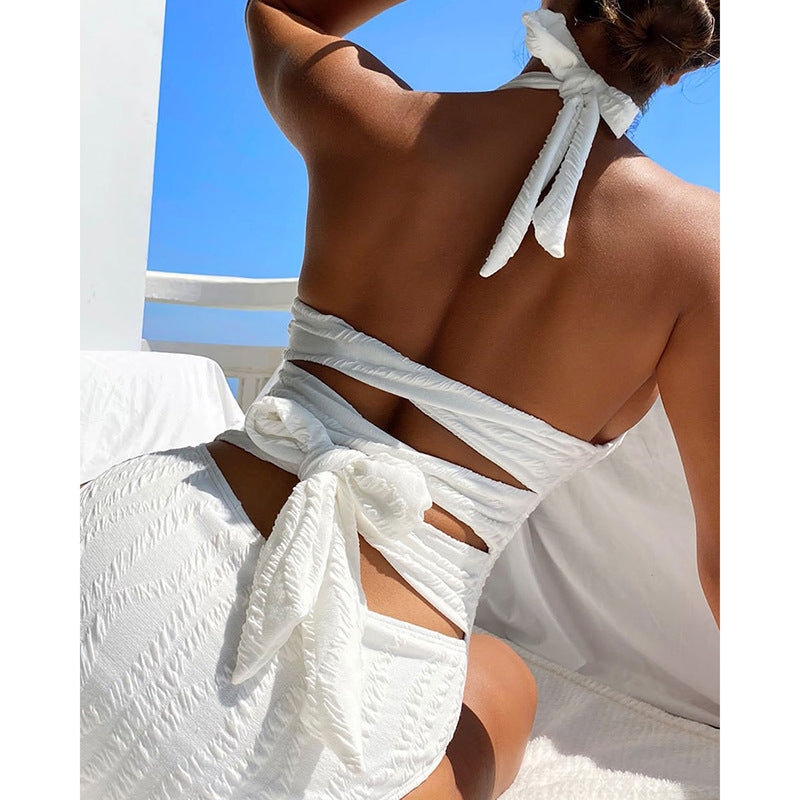 Dame Dyb V-udskæring Struktureret Énstykket Badedragt Stilla