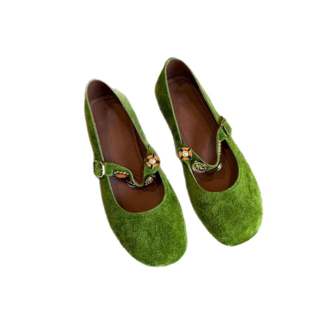 Dame Dekorativ Spænde Mary Jane Flad Stilla