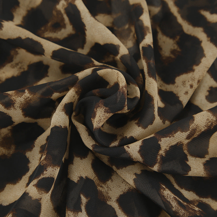 Dame afslappet bluse sæt med dyreprint og ærmedetaljer Stilla