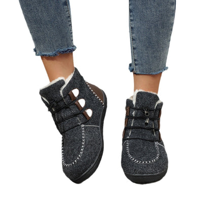 Dame varme fleece-støvler med skridsikker sål og kvalitets indvendig beklædning Stilla