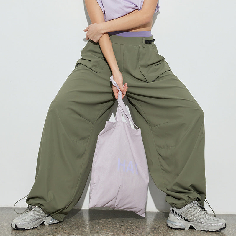 Dame afslappet Cargo-bukser med justerbar talje og praktiske sidelommer Stilla