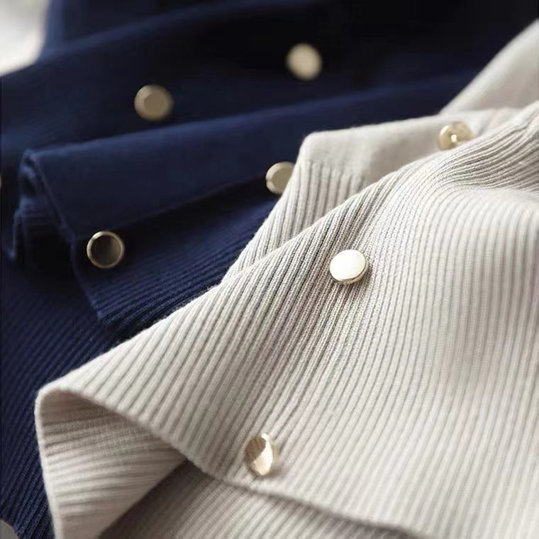 Dame elegant bindetop med høje talje accenter og fine ribstrukturer Stilla