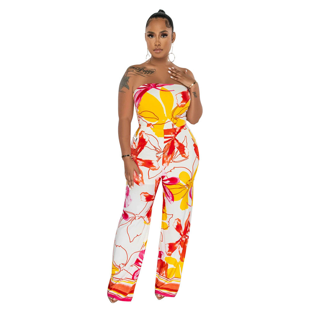 Dame Casual Jumpsuit med bred ben og holdbart materiale Stilla