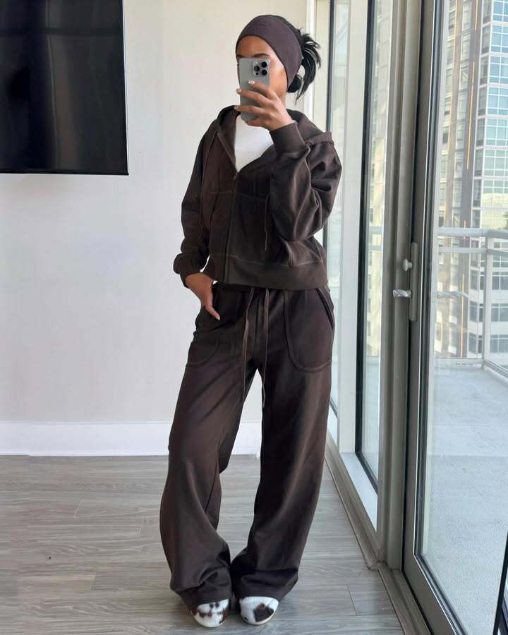 Dame afslappet hoodie- og fritidsbukser-sæt Stilla