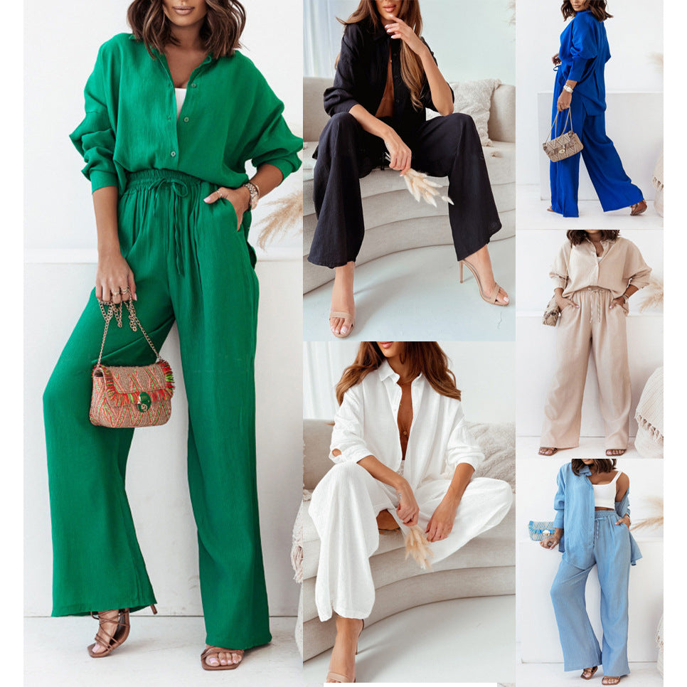 Damer Casual Jumpsuit med brede ben og taljereim Stilla