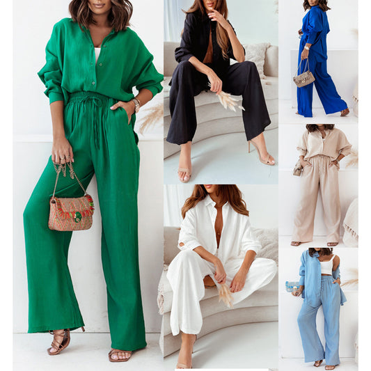 Damer Casual Jumpsuit med brede ben og taljereim Stilla