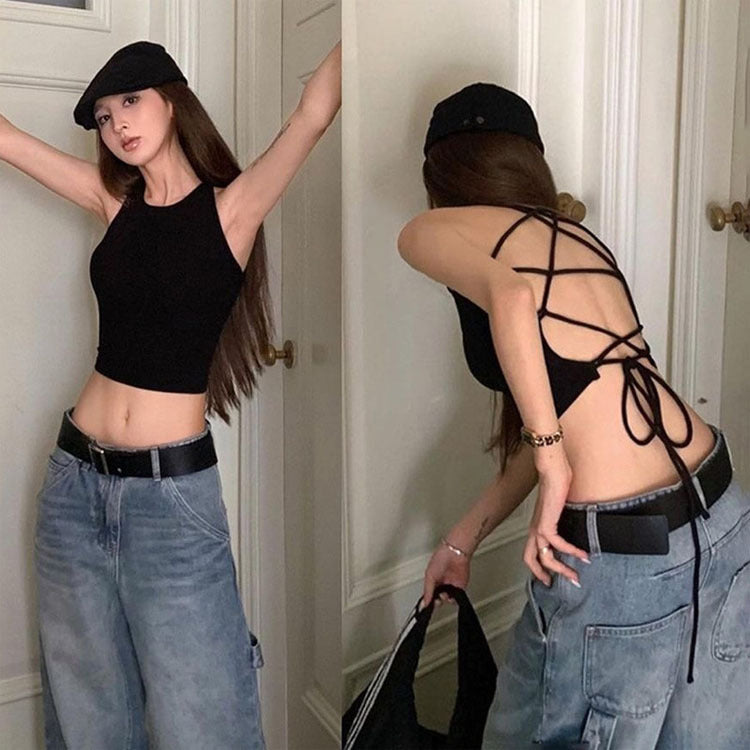 Dame Cross-Back Crop Top Stilla