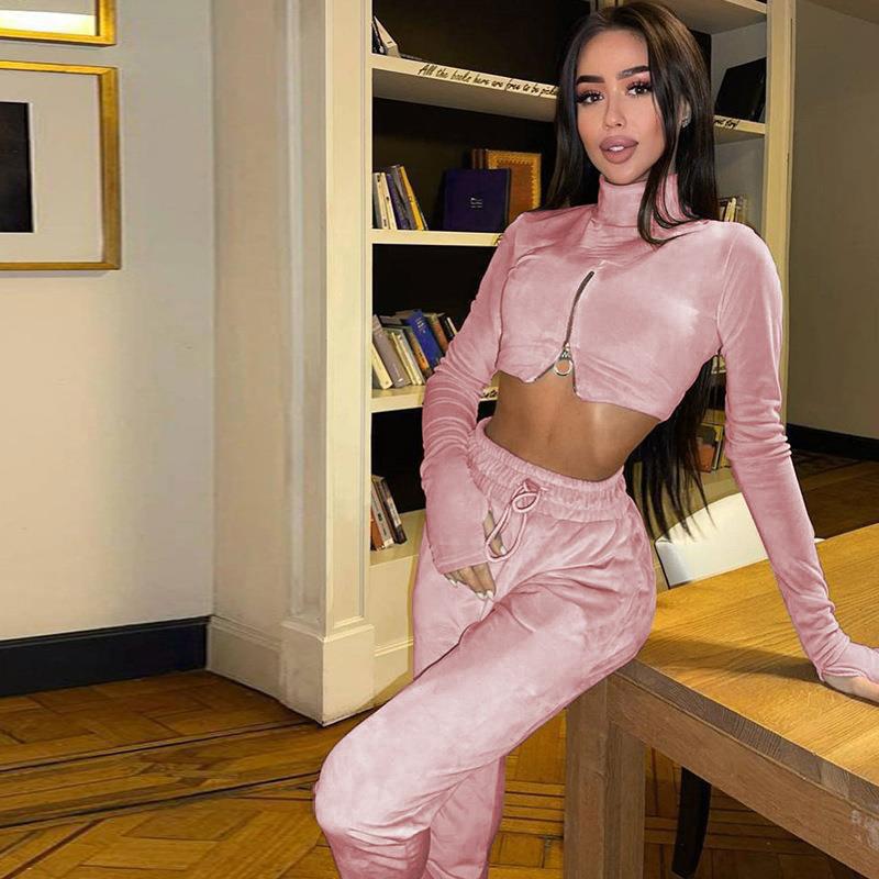 Dame Cropped Fleece Activewear Sæt Stilla