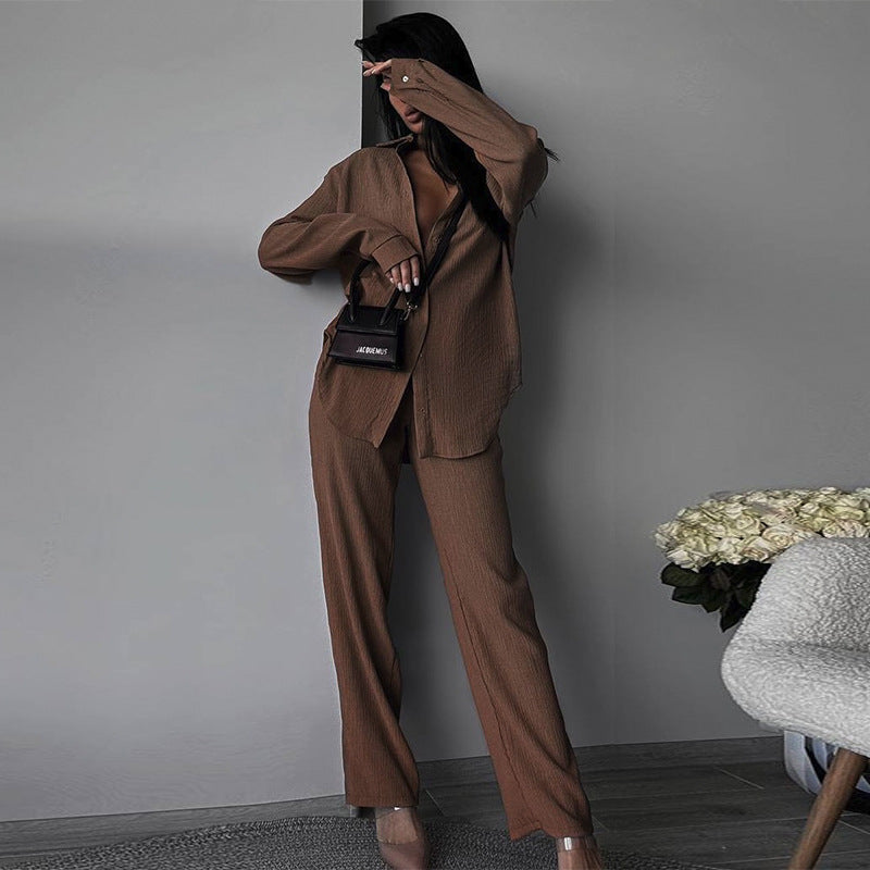 Dame Elegant Jumpsuit med V-hals og bredt ben Stilla