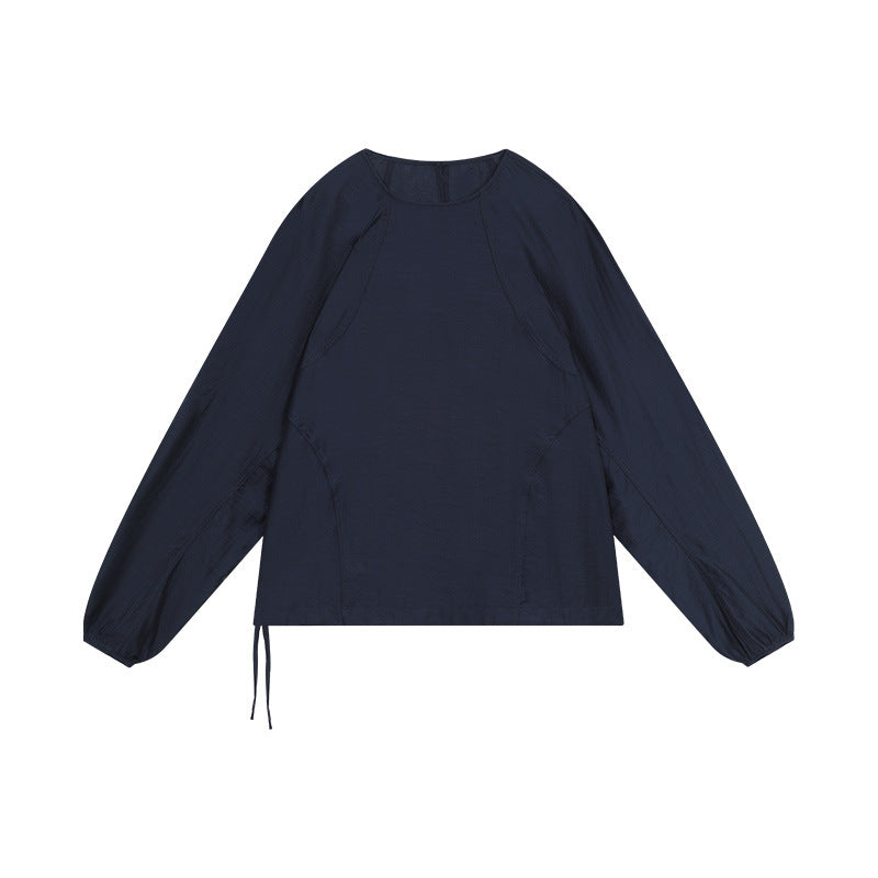 Dame afslappet langærmet overdel med raglan ærmer og justerbar søm Stilla