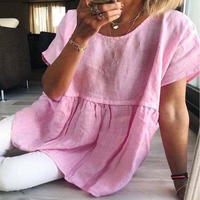 Dame afslappet linned bluse Stilla