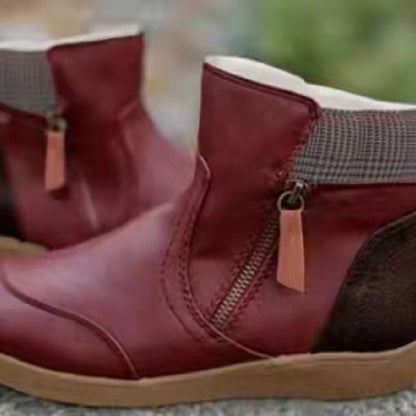 Dame læderstøvler med justerbar lynlås og behageligt inderskud Stilla