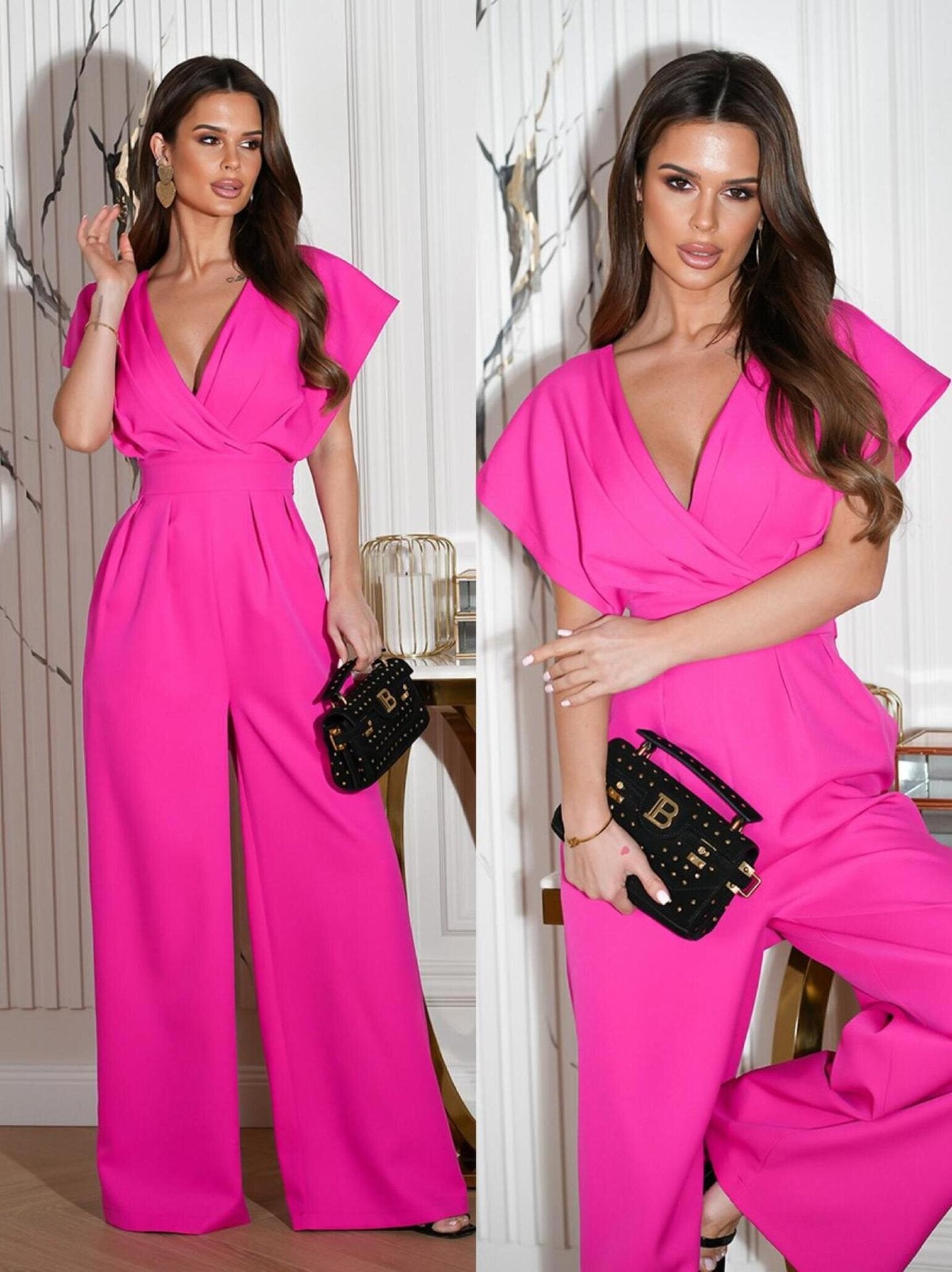 Dame Elegant bred ben bukser jumpsuit Stilla