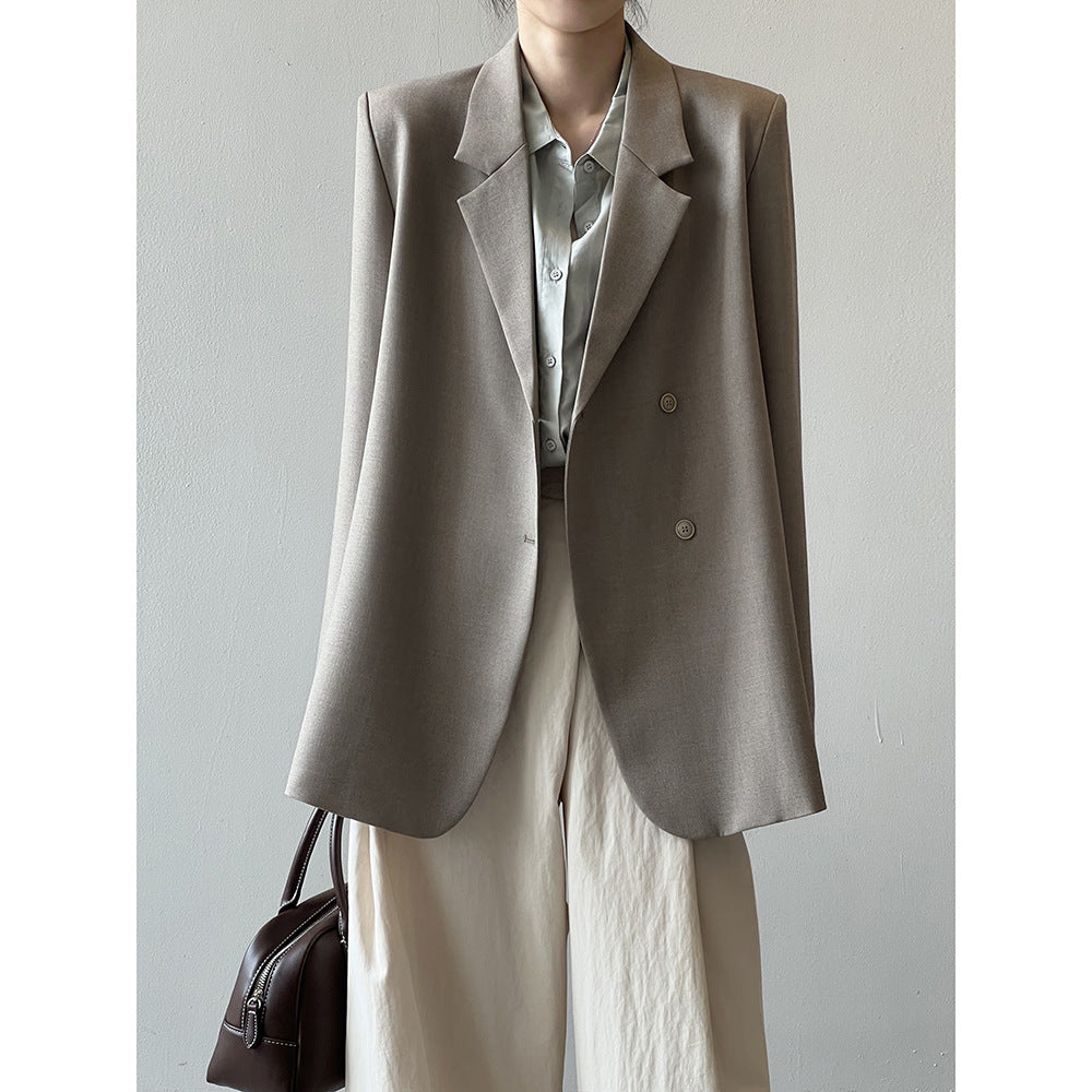 Dame elegant dobbeltbrystet blazer med skræddersyet silhuet og fin stof Stilla