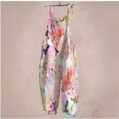 Dame Kunstnerisk Tryk Overall Jumpsuit Stilla