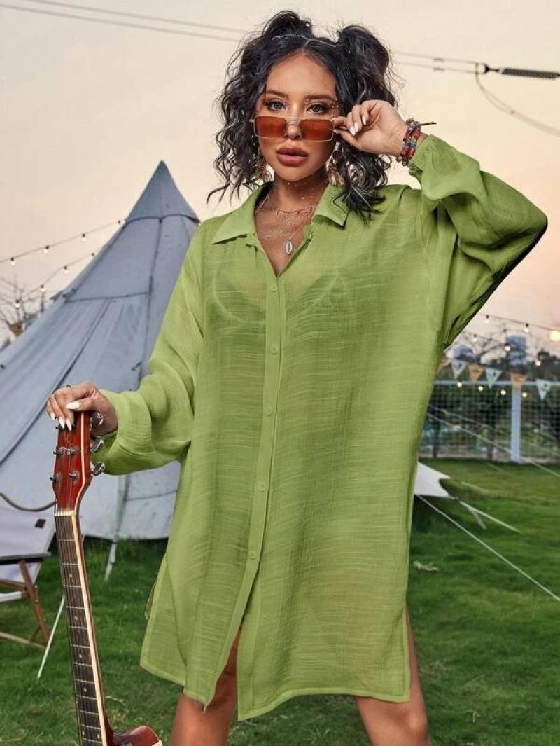 Dame afslappet skjortekjole Stilla