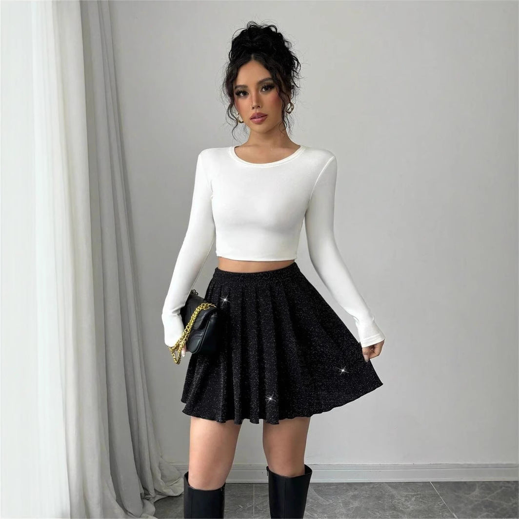 Dame Crop-top og svajende mini nederdel Stilla