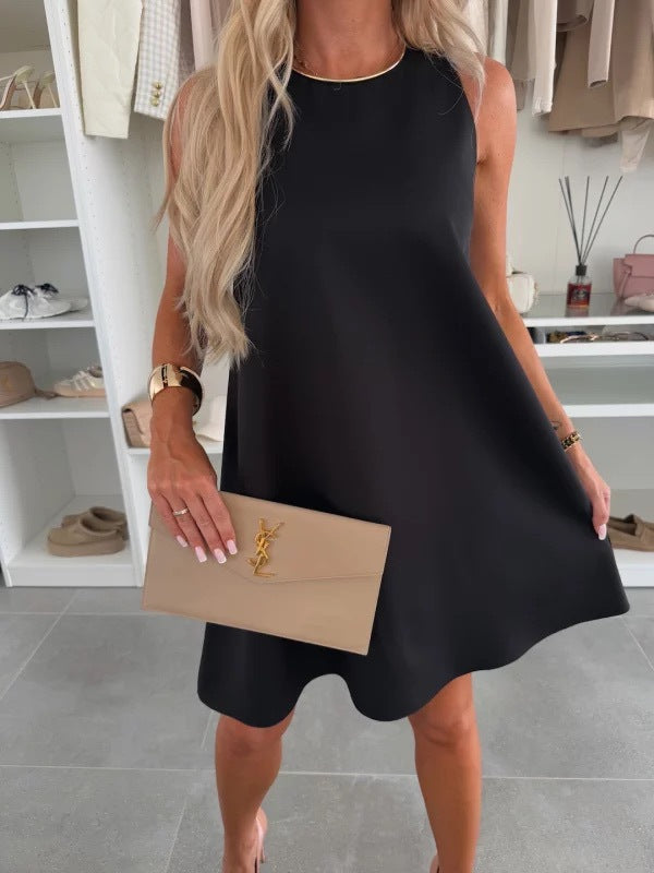 Dame A-linie kjole lavet af flydende materiale Stilla