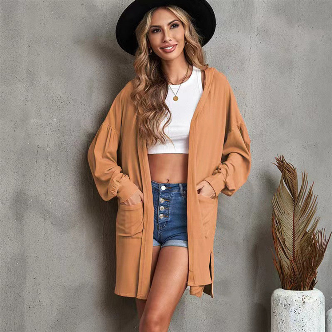 Dame afslappet cardigan med praktiske lommer og bred pasform Stilla