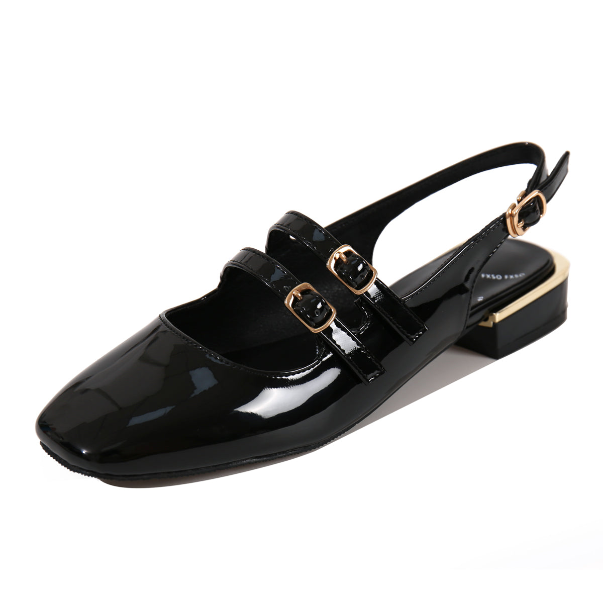 Dame Elegant Dobbelt Skulder Slingback Flade Sko Stilla