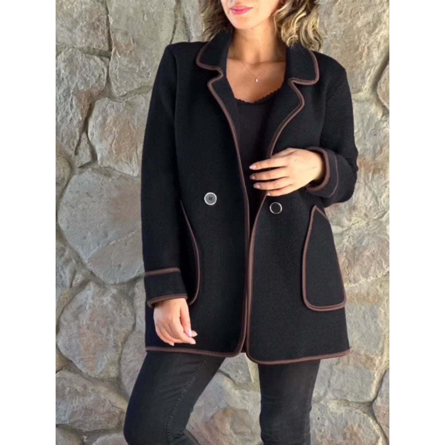 Stilla | Kvinders Uld Trench Coat Casual Blazer