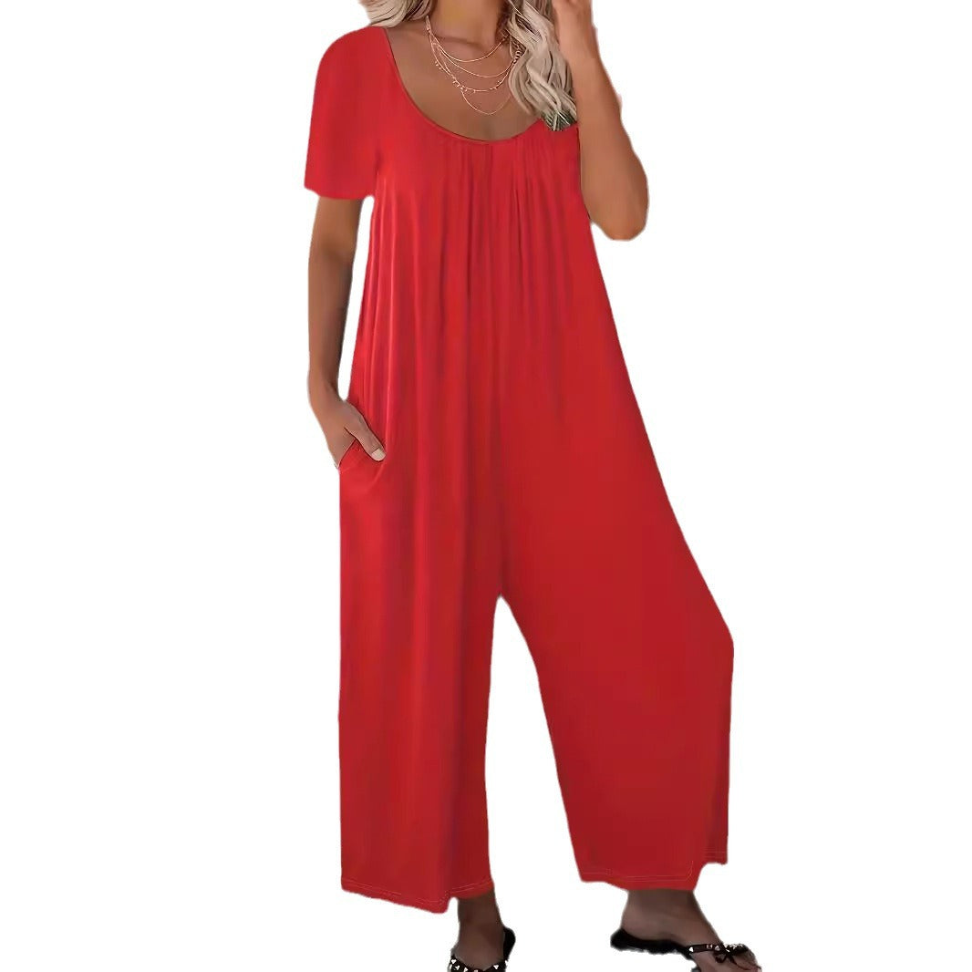 Dame Casual Jumpsuit med løs pasform og praktiske lommer Stilla