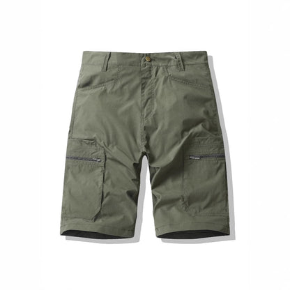 Herrer Funktions-Cargoshorts med praktiske lynlåslommer Stilla