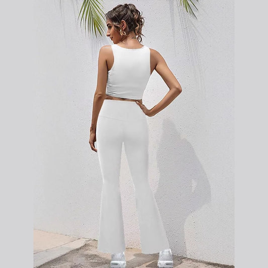 Dame Sporty Crop-Top med løstsiddende leggings Stilla