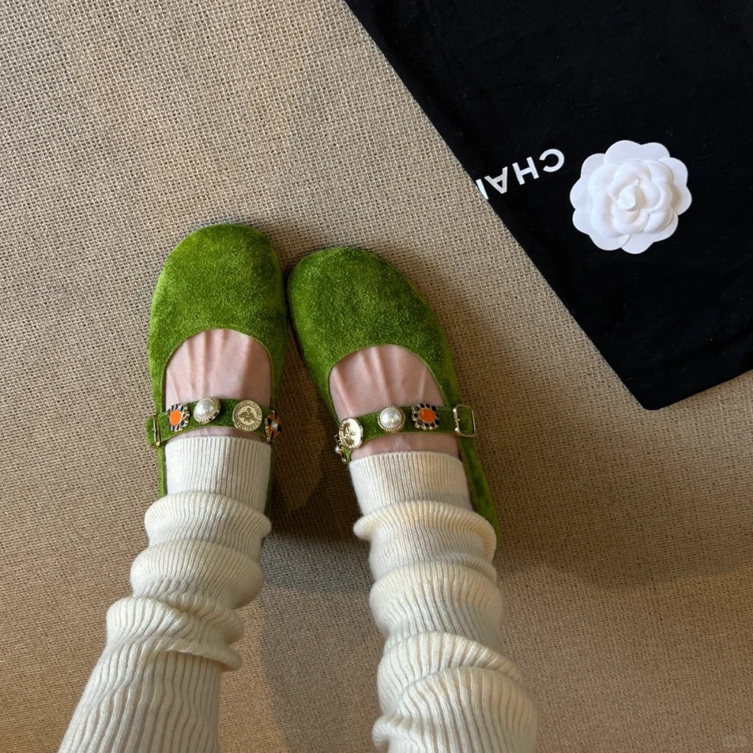 Dame Dekorativ Spænde Mary Jane Flad Stilla