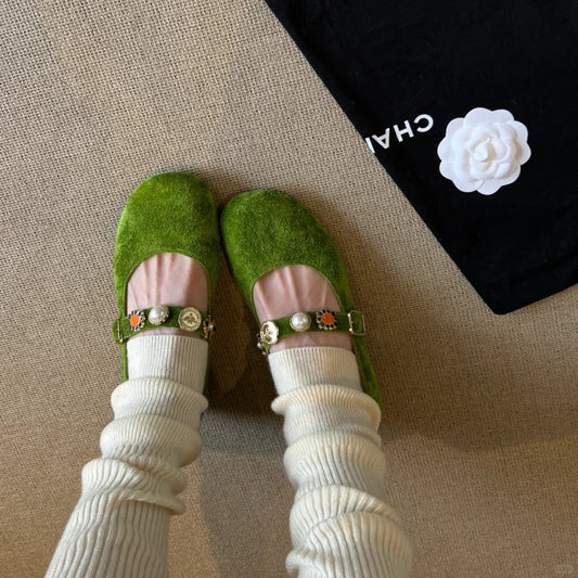 Dame Dekorativ Spænde Mary Jane Flad Stilla