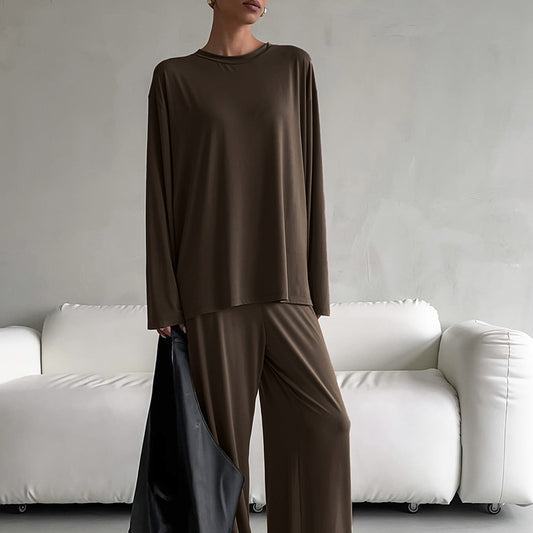 Dame afslappet lounge-sæt med løs top og behagelige bukser Stilla