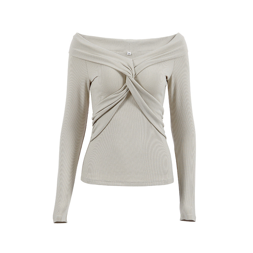 Dame bodysuit med stilfuldt omslag design og dyb V-udskæring Stilla