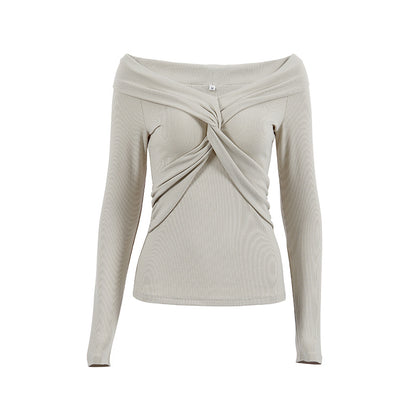 Dame bodysuit med stilfuldt omslag design og dyb V-udskæring Stilla