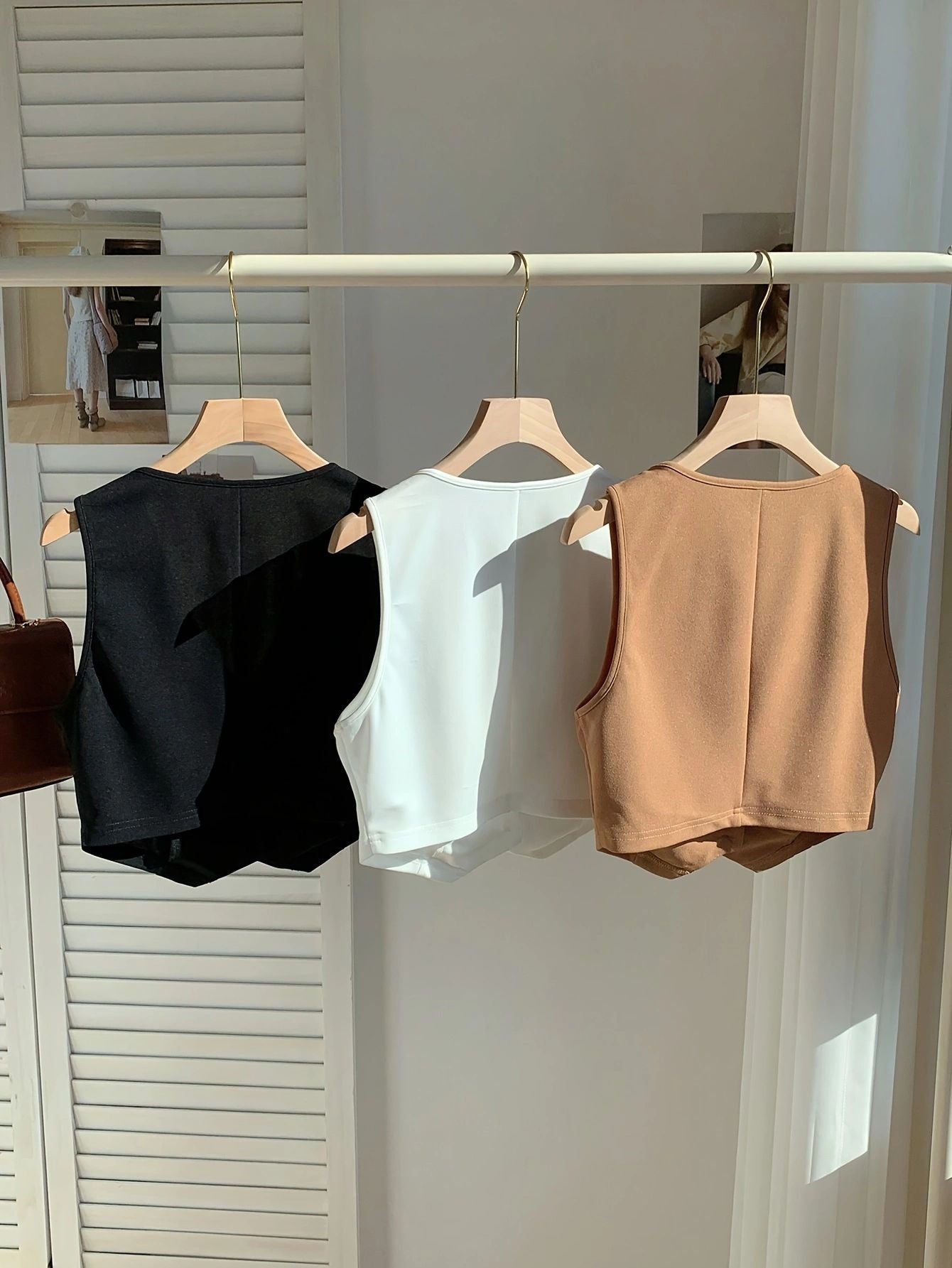 Dame Cropped Overdel med elegant snit og blødt flydende stof Stilla