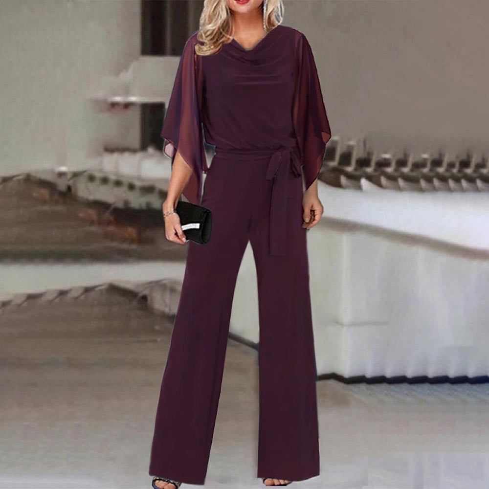 Dame Elegant Bredbenet Jumpsuit Stilla