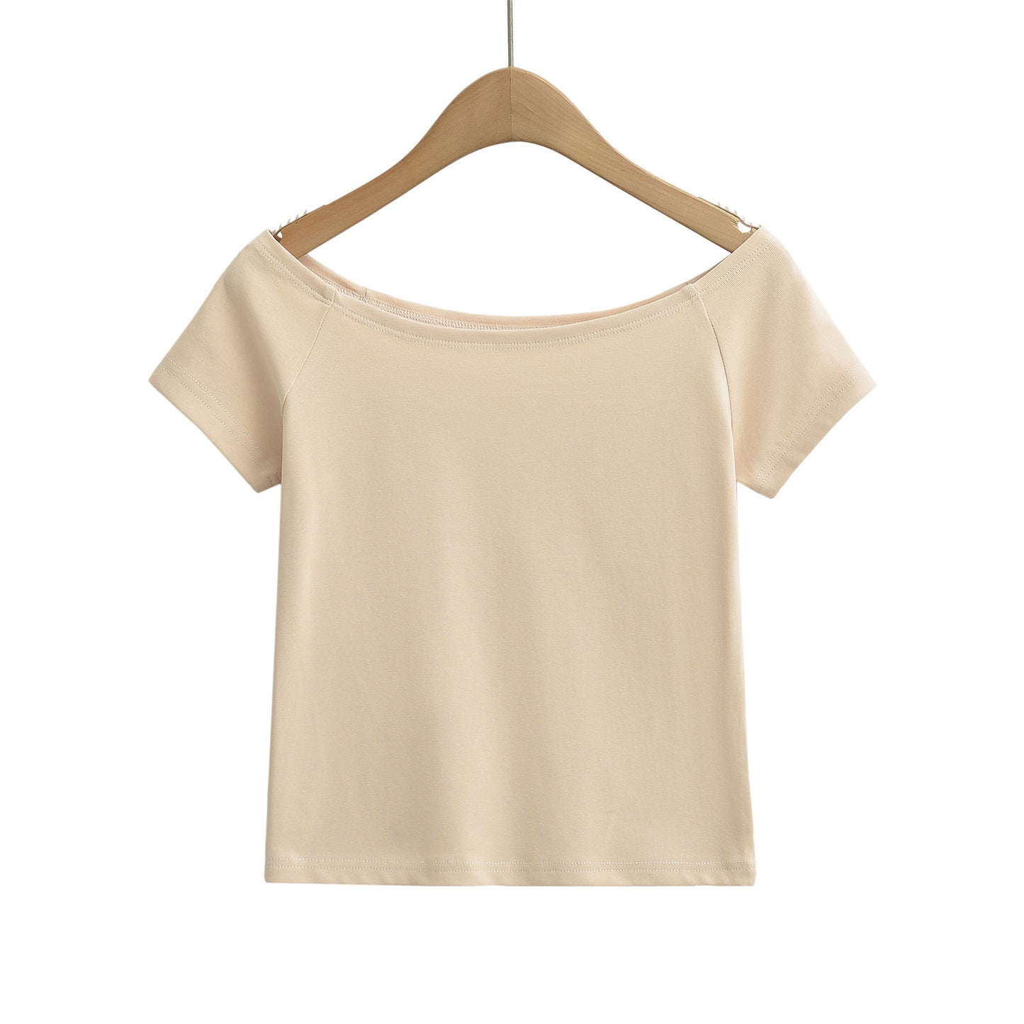 Dame afslappet Off-Shoulder T-shirt lavet af høj kvalitets bomuldsblanding Stilla