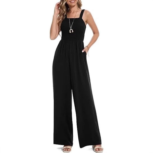 Dame jumpsuit med bred ben og smal overdel Stilla