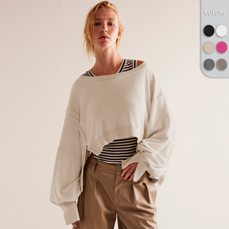 Dame afslappet oversized sweater med voluminøse ærmer og blødt materiale Stilla