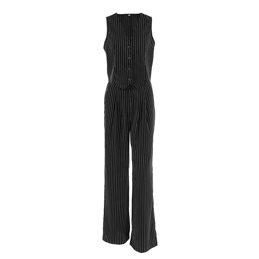 Dame jakkesæt-jumpsuit med smal pasform og figursyet design Stilla