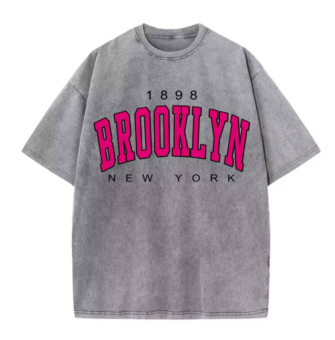 Dame Oversized T-Shirt med Brooklyn Print Stilla